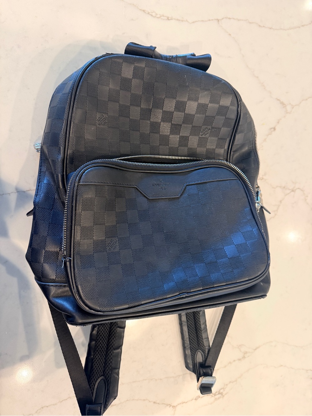 Louis Vuitton Damier Infini Leather Backpack – Black